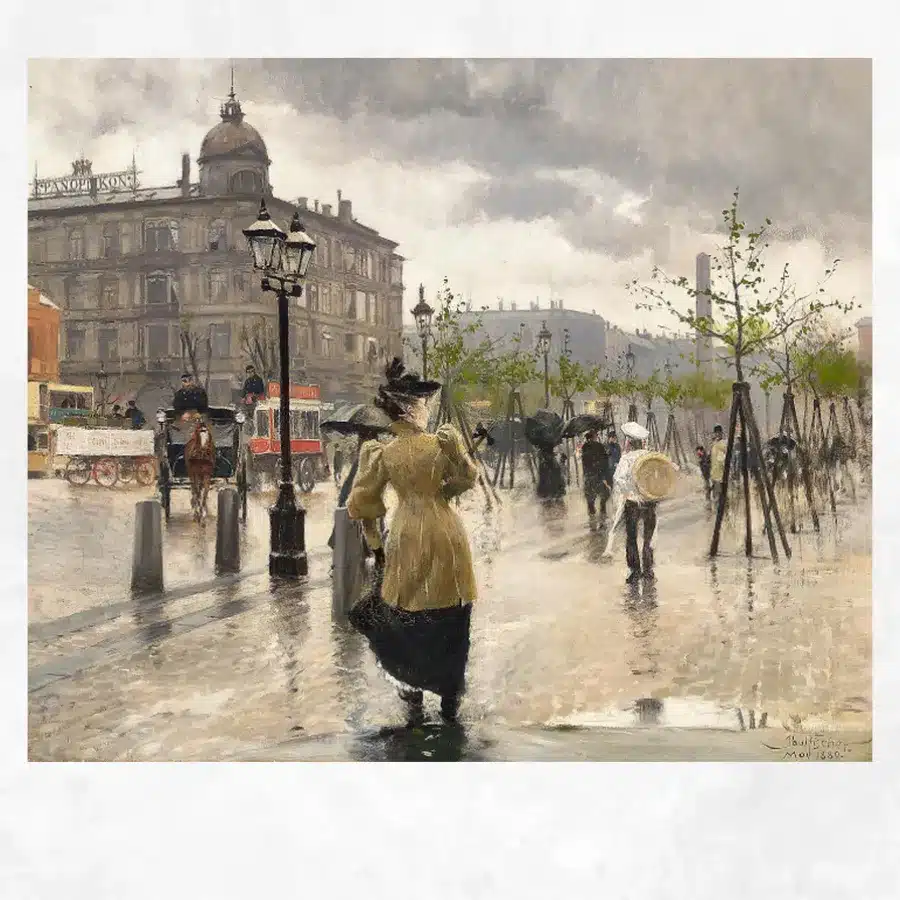 A View Along the Street Vesterbrogade in Copenhagen by Paul Gustav Fischer 1880
