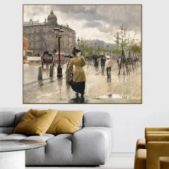 A View Along the Street Vesterbrogade in Copenhagen by Paul Gustav Fischer