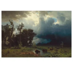 Albert Bierstadt 1869 Buffalo Trail, The Impending Storm