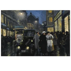 An Evening Stroll on the Boulevard by Paul Gustav Fischer