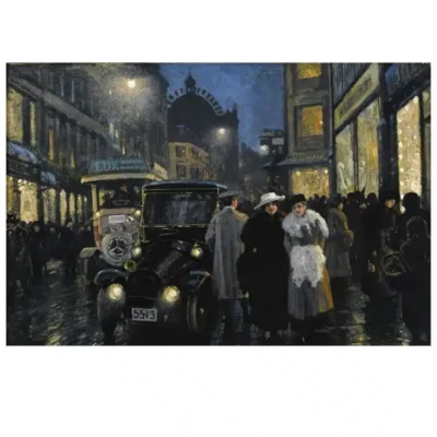 An Evening Stroll on the Boulevard by Paul Gustav Fischer