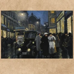 An Evening Stroll on the Boulevard by Paul Gustav Fischer