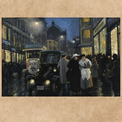 An Evening Stroll on the Boulevard by Paul Gustav Fischer