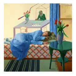 David Hockney 1977 Model with Unfinished Self Portrait