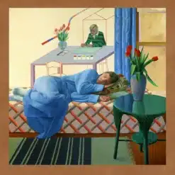 David Hockney 1977 Model with Unfinished Self Portrait