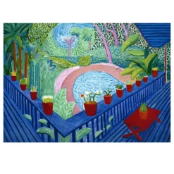 David Hockney 2000, Red Pots In The Garden