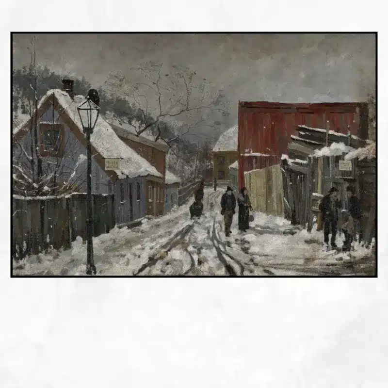 From Saxegardsgata by Edvard Munch Printed on Canvas