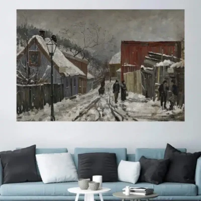 From Saxegardsgata by Edvard Munch Printed on Canvas