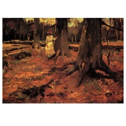 Girl in White in the Woods by Vincent van Gogh 1882