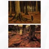 Girl in the Woods by Vincent van Gogh Printed on Canvas
