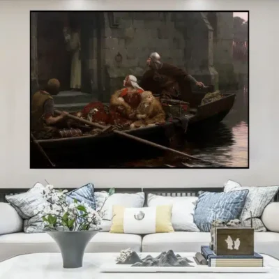 In Time of Peril by Edmund Blair Leighton Printed on Canvas