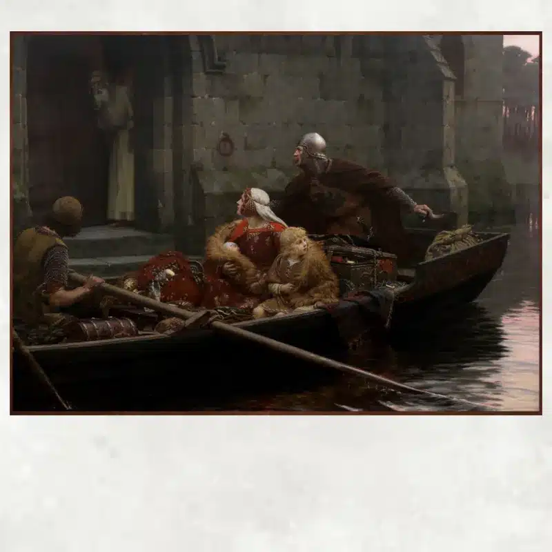 In Time of Peril by Edmund Blair Leighton Printed on Canvas