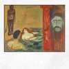 Jealousy in the Bath by Edvard Munch Printed on Canvas