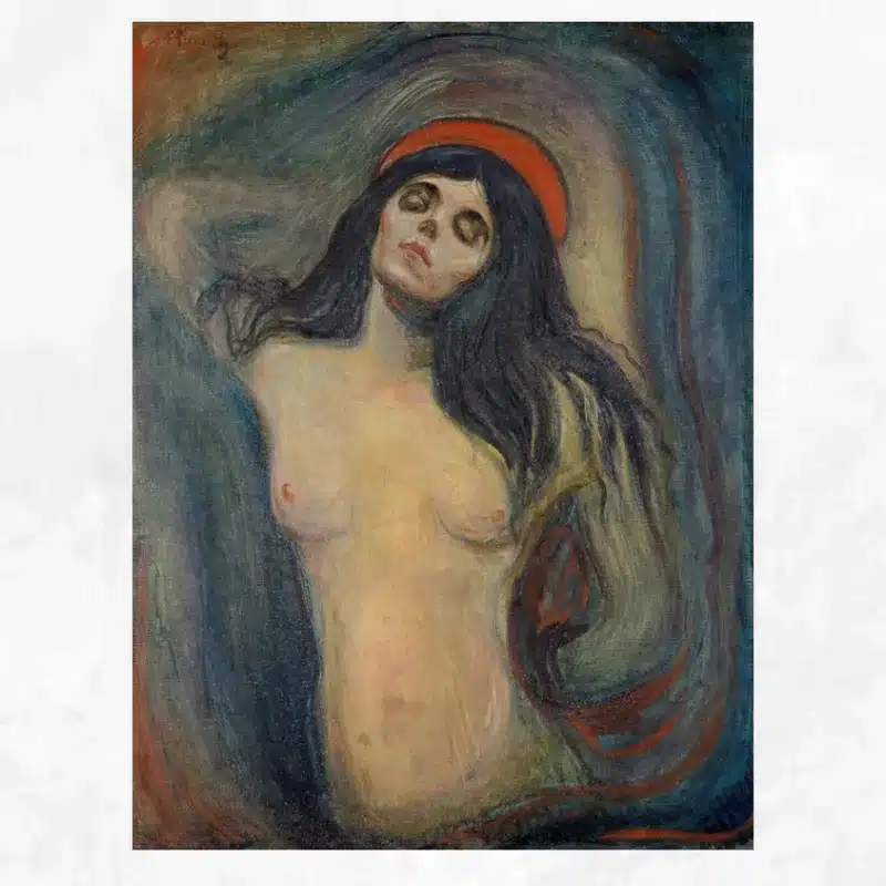 Madonna by Edvard Munch 1894 Printed on Canvas