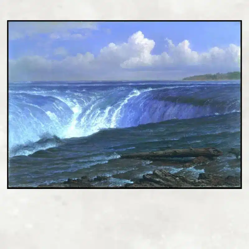 Niagara Falls by Albert Bierstadt Printed on Canvas