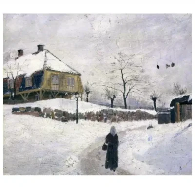 Øvre Foss in Winter by Edvard Munch 1881-82