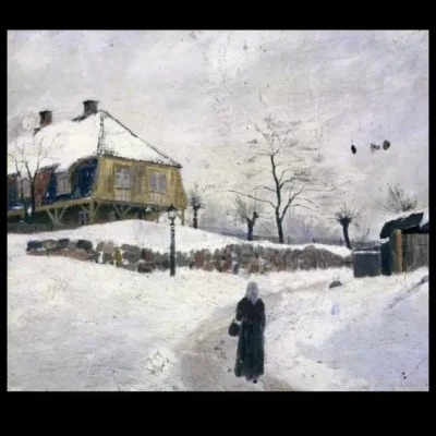 Øvre Foss in Winter by Edvard Munch 1881-82
