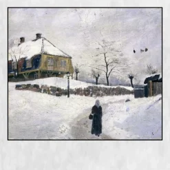 Øvre Foss in Winter by Edvard Munch Printed on Canvas