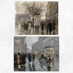 Paul Gustav Fischer in Copenhagen Printed on Canvas