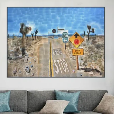 Pearblossom Highway by David Hockney Printed on Canvas