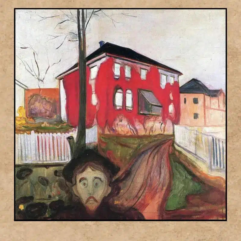 Red Virginia Creeper by Edvard Munch Printed on Canvas