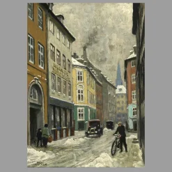 Street View in Copenhagen by Paul Gustav Fischer