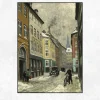Street View in Copenhagen by Paul Gustav Fischer Printed on Canvas