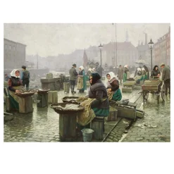 The Fish Market by Paul Gustav Fischer