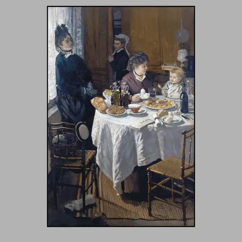 The Luncheon by Claude Monet Printed on Canvas