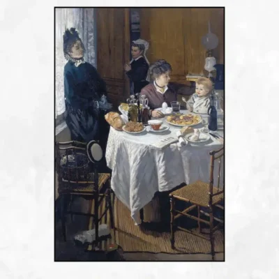 The Luncheon by Claude Monet Printed on Canvas