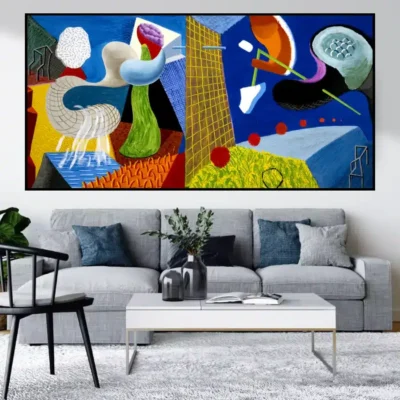 The Other Side by David Hockney Printed on Canvas