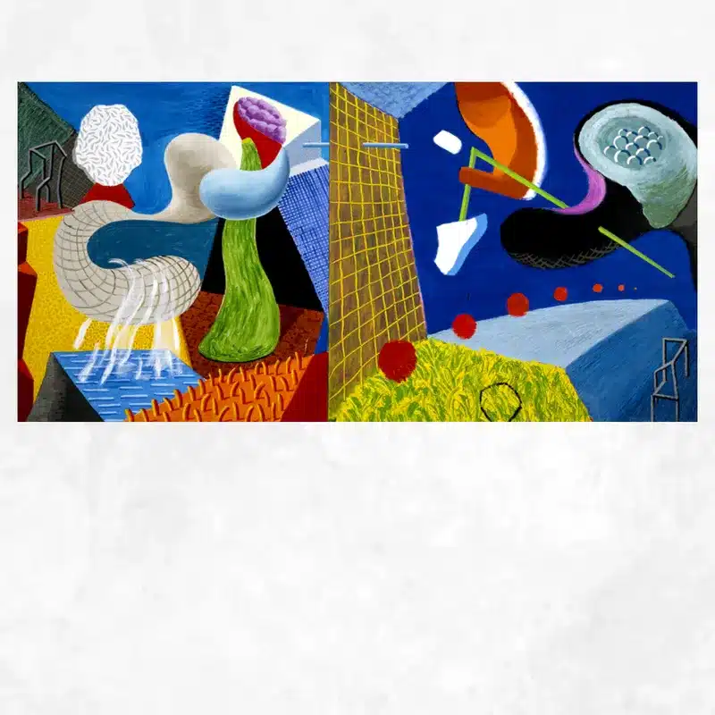 The Other Side by David Hockney Printed on Canvas