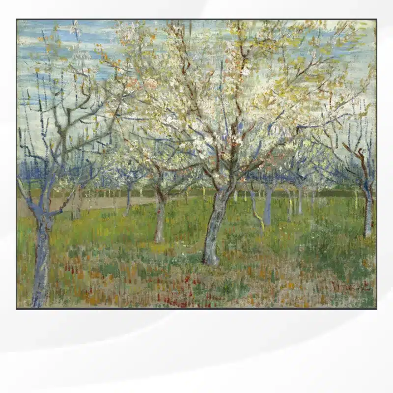 The Pink Orchard by Vincent van Gogh Printed on Canvas