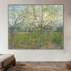 The Pink Orchard by Vincent van Gogh Printed on Canvas