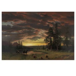 Albert Bierstadt 1870 Evening on the Prairie