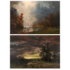 Albert Bierstadt in the Morning and Evening Printed on Canvas
