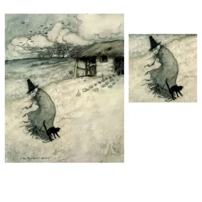 Illustration by Arthur Rackham Printed on Canvas