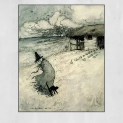 Illustration by Arthur Rackham Printed on Canvas