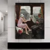In the Tram Compartment by Paul Gustav Fischer Printed on Canvas