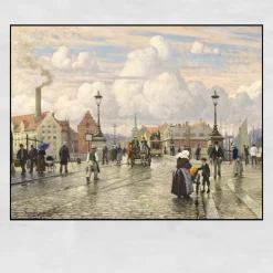 Knippels Bridge When I Was a Boy by Paul Fischer Printed on Canvas