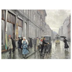 People on the Broad Street by Paul Fischer 1918