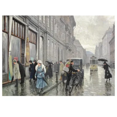 People on the Broad Street by Paul Fischer 1918