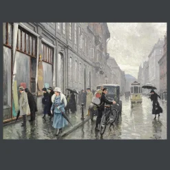 People on the Broad Street by Paul Fischer 1918