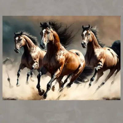 Running Horses Printed on Canvas - Image 3
