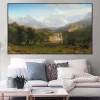 The Rocky Mountains Lander's Peak by Albert Bierstadt Printed on Canvas