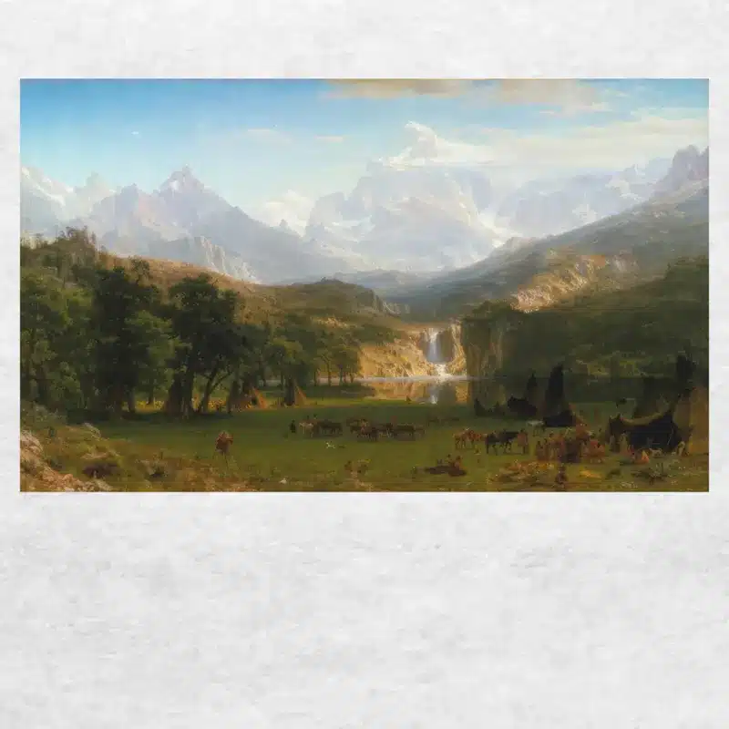 The Rocky Mountains Lander's Peak by Albert Bierstadt Printed on Canvas