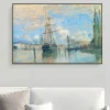 The Seine at Rouen by Claude Monet Printed on Canvas