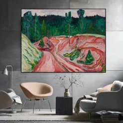 Thuringian Forest by Edvard Munch Printed on Canvas