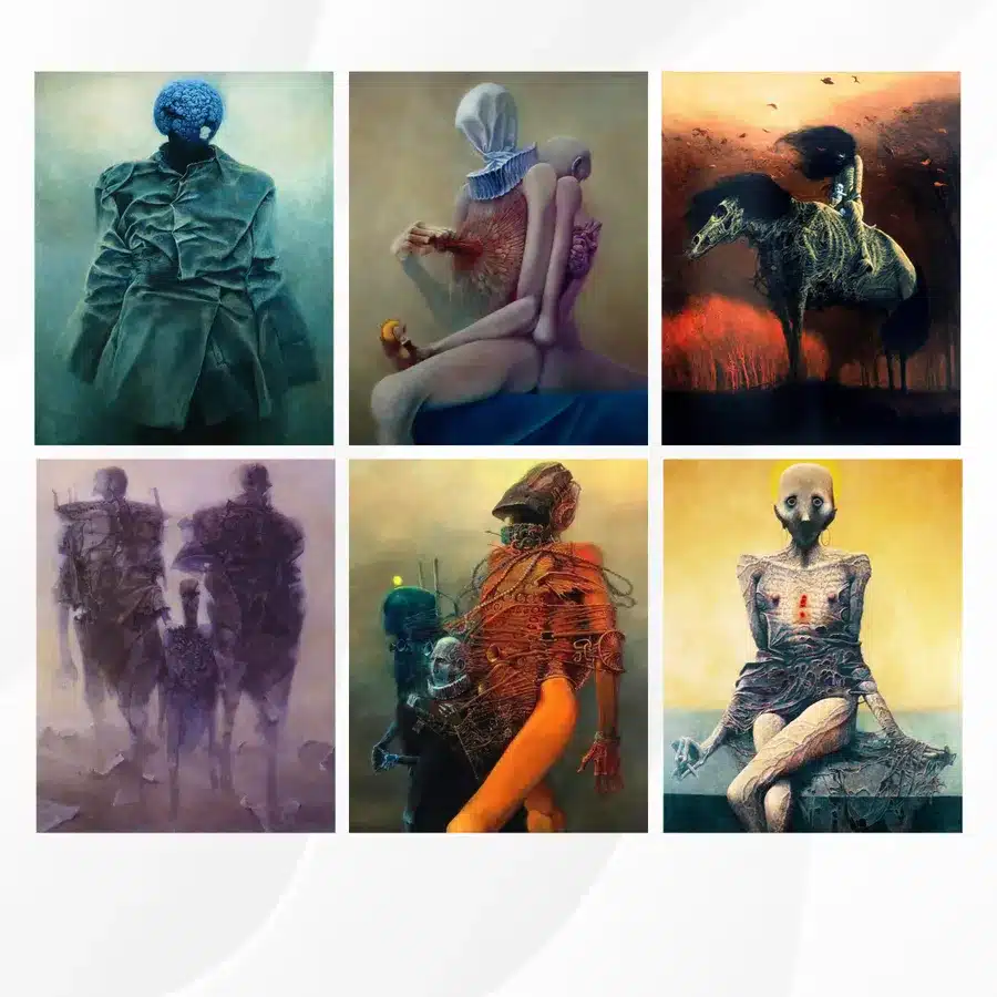 Zdzisław Beksiński Artworks Printed on Canvas