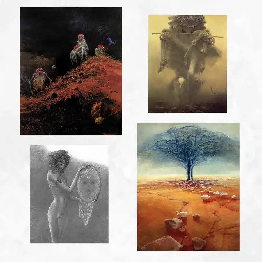 Artworks by Beksinski Printed on Canvas